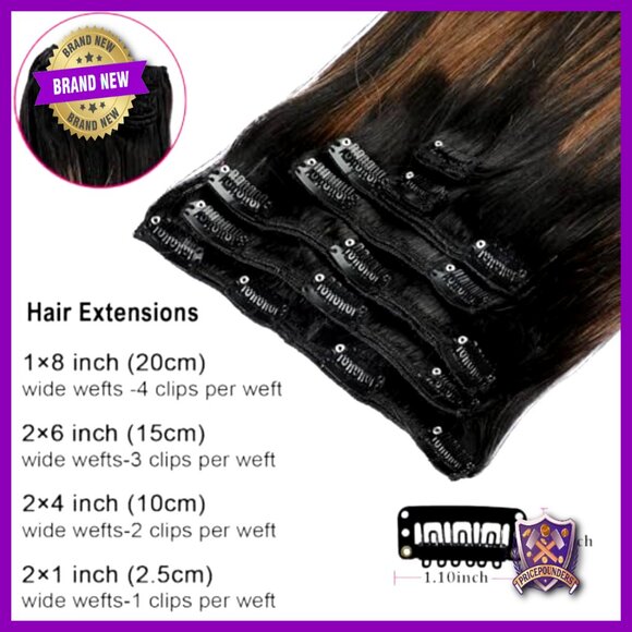 Remy Human Hair Clip-In Extensions 16 Inches 120g 7 Pieces main image 6
